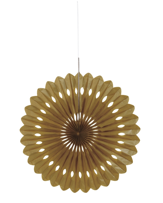Deco Abanico Tisu Oro 40,6cm