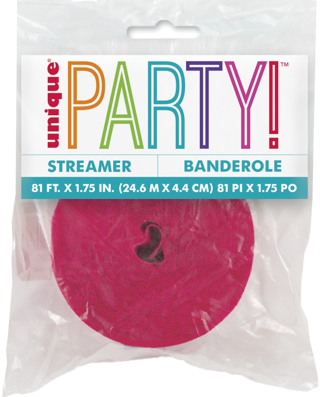 Serpentina Crepe Fucsia 24,7m Papel