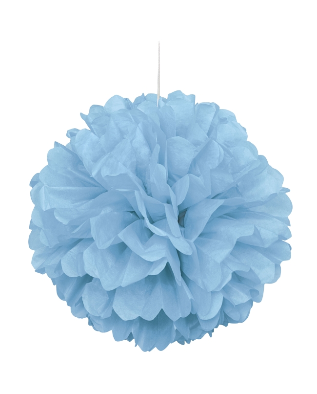Deco Pom Pom Tisu Azul Pastel 40,6cm