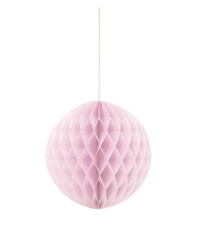 Deco Bola Nido Abeja Rosa Pastel 20,3cm