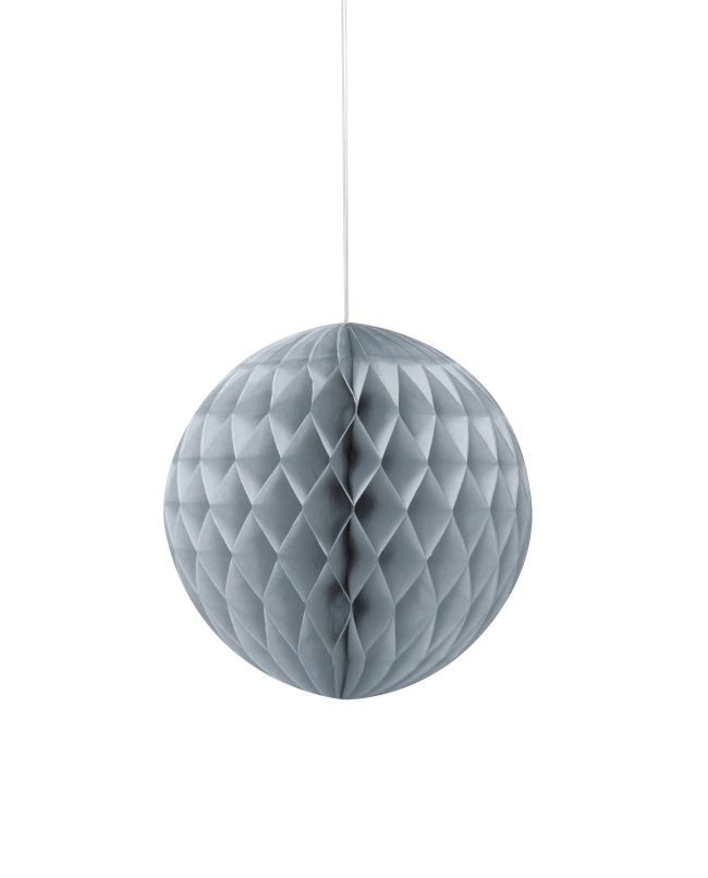 Deco Bola Nido Abeja Plata 20,3cm
