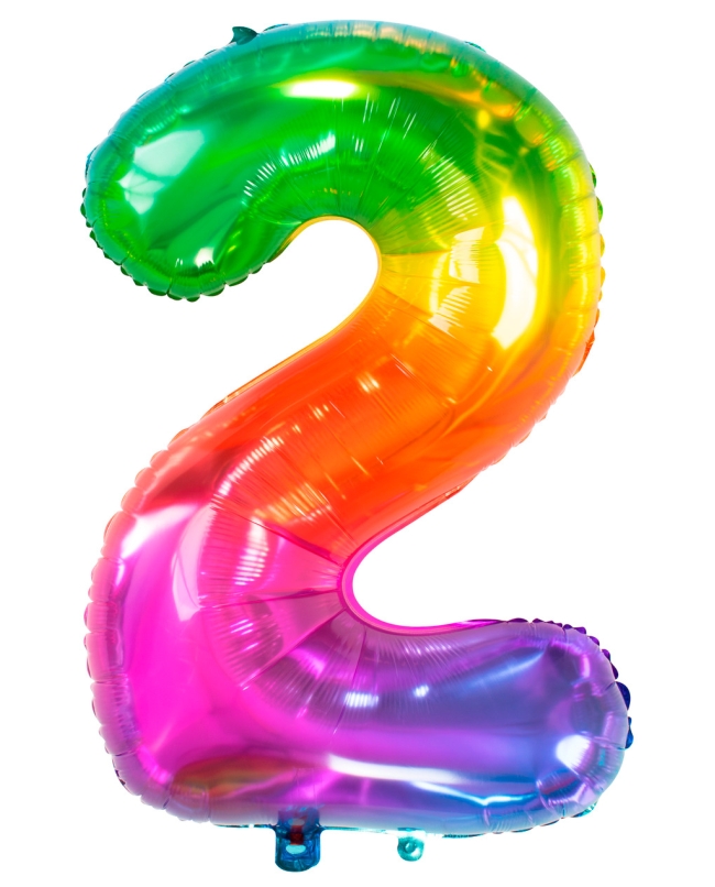 Forma Numero 2 Arcoiris Gominola 86cm ***OFERTA DTO NO ACUMULABLE