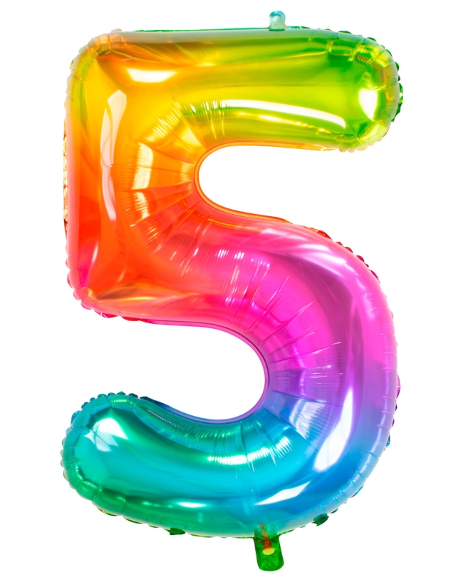 Forma Numero 5 Arcoiris Gominola 86cm ***OFERTA DTO NO ACUMULABLE