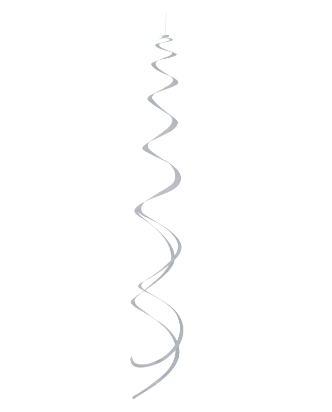 Deco Colgante Espiral Plata