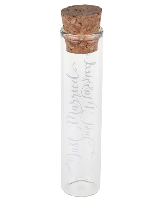Tubo Ensayo Just Married Transpt. 2.2X10cm Vidrio Y Corcho ***OFERTA DTO NO ACUMULABLE