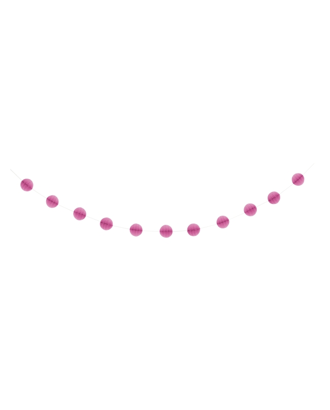 Guirnalda Bolas Nido Abeja Fucsia 2,13m