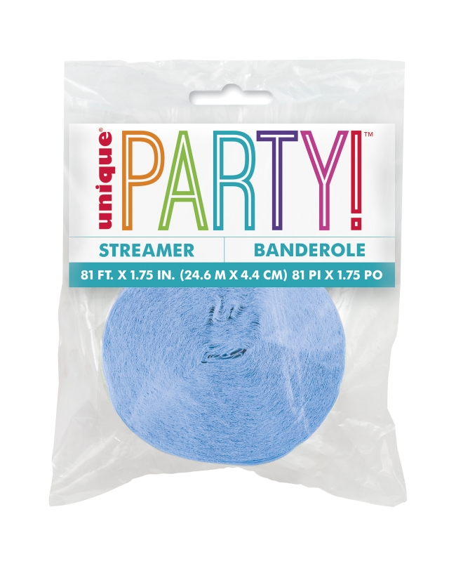 Serpentina Crepe Azul Pastel 24,7m Papel