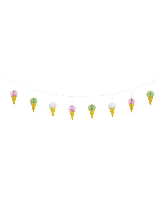 Guirnalda Bolas Nido Abeja Conos Helado 2,13m