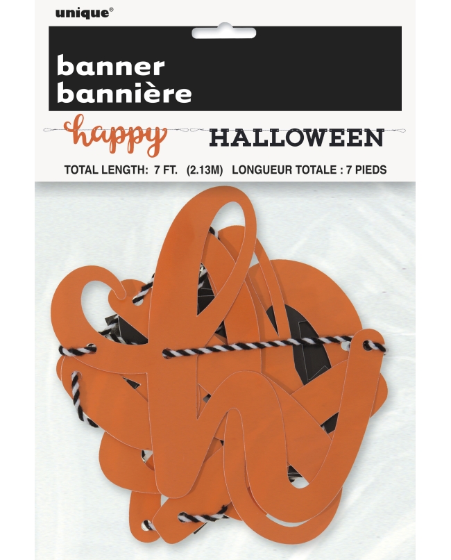 Guirnalda Happy Halloween Naranja Y Negro