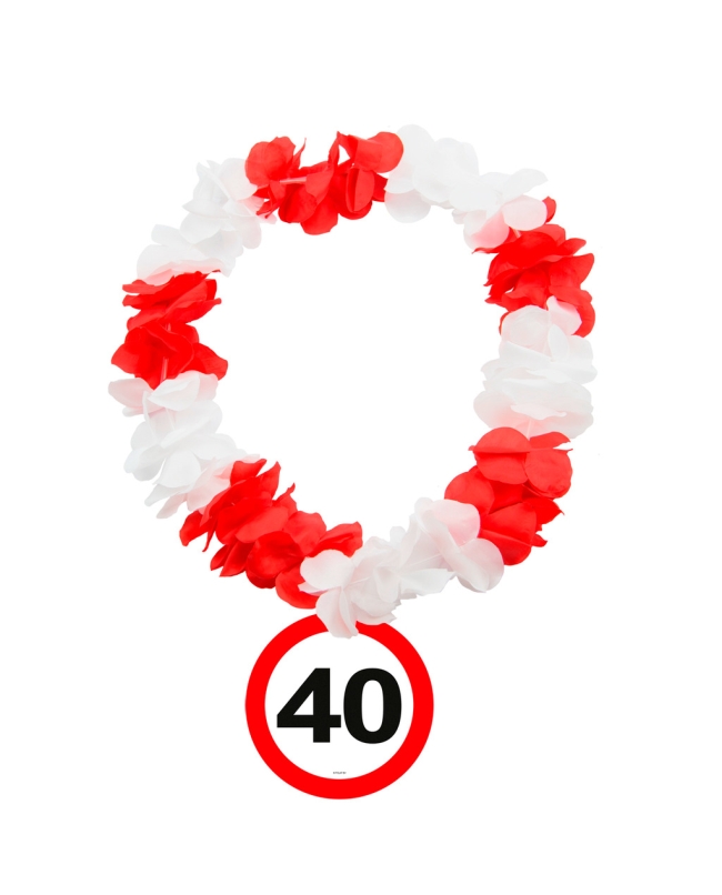 Collar Hawaiano Señal Trafico Nº 40 Plastico