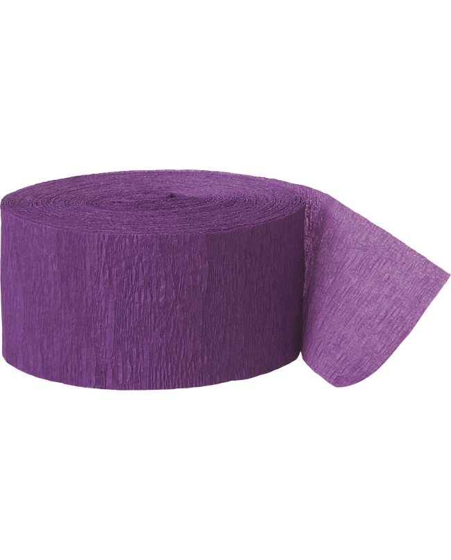 Serpentina Crepe morado 24,7m Papel