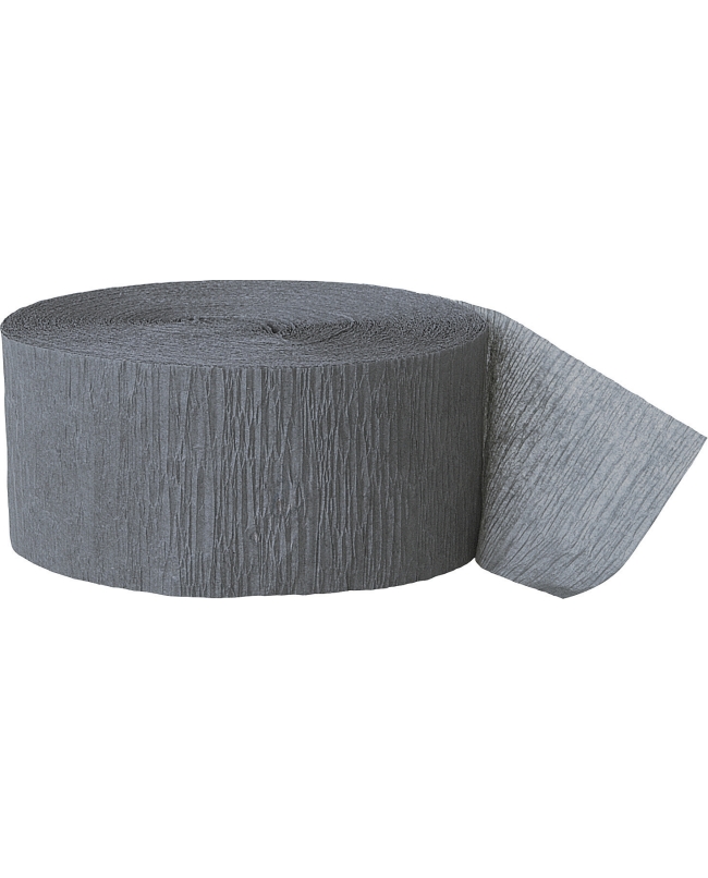 Serpentina Crepe Gris 24,7m Papel
