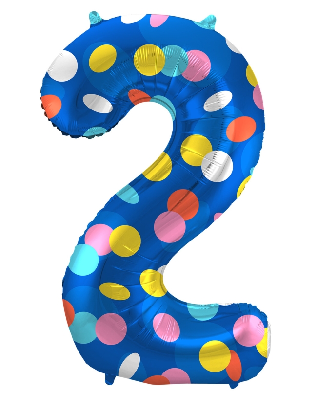 Forma Numero 2 Puntos Color 86cm 
