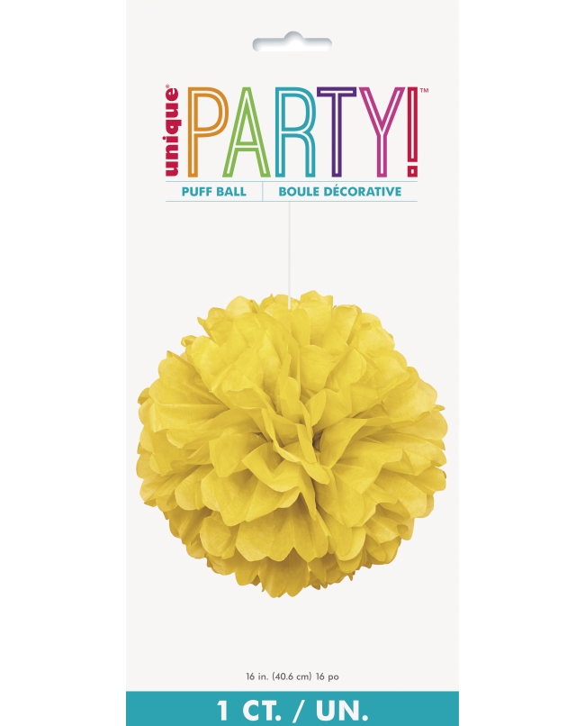 Deco Pom Pom Tisu Amarillo 40,6cm