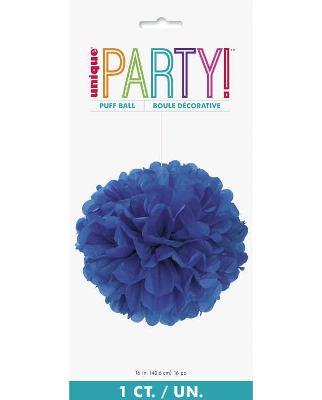 Deco Pom Pom Tisu Azul Real 40,6cm