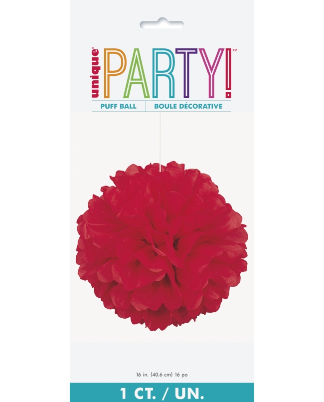 Deco Pom Pom Tisu Rojo Rubi 40,6cm