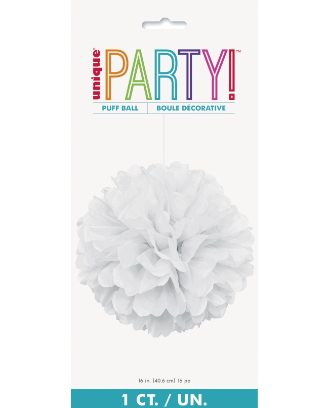 Deco Pom Pom Tisu Blanco 40,6cm