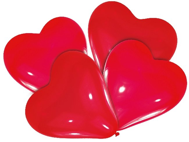 Globos Latex Forma Corazon Rojo 30,4cm