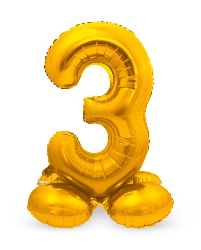 Forma Pie Numero 3 Oro 72cm