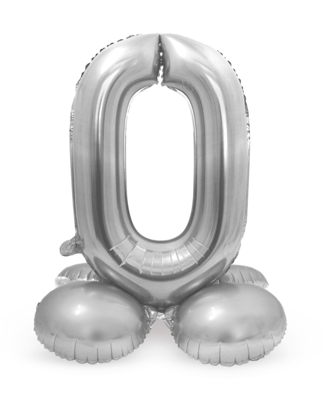 Forma Pie Numero 0 Plata 72cm