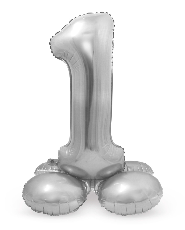Forma Pie Numero 1 Plata 72cm