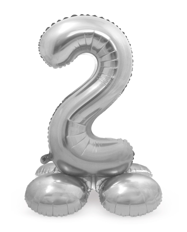 Forma Pie Numero 2 Plata 72cm