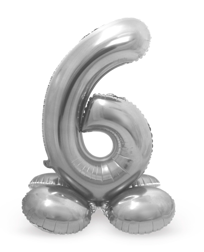 Forma Pie Numero 6 Plata 72cm