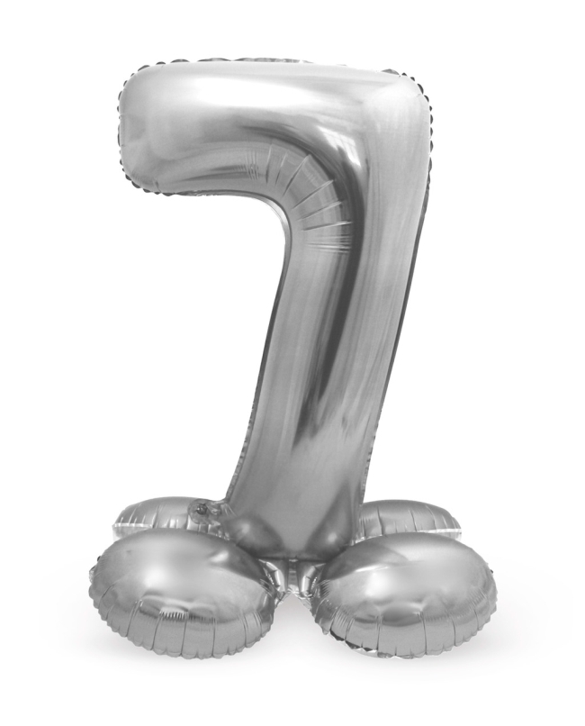 Forma Pie Numero 7 Plata 72cm