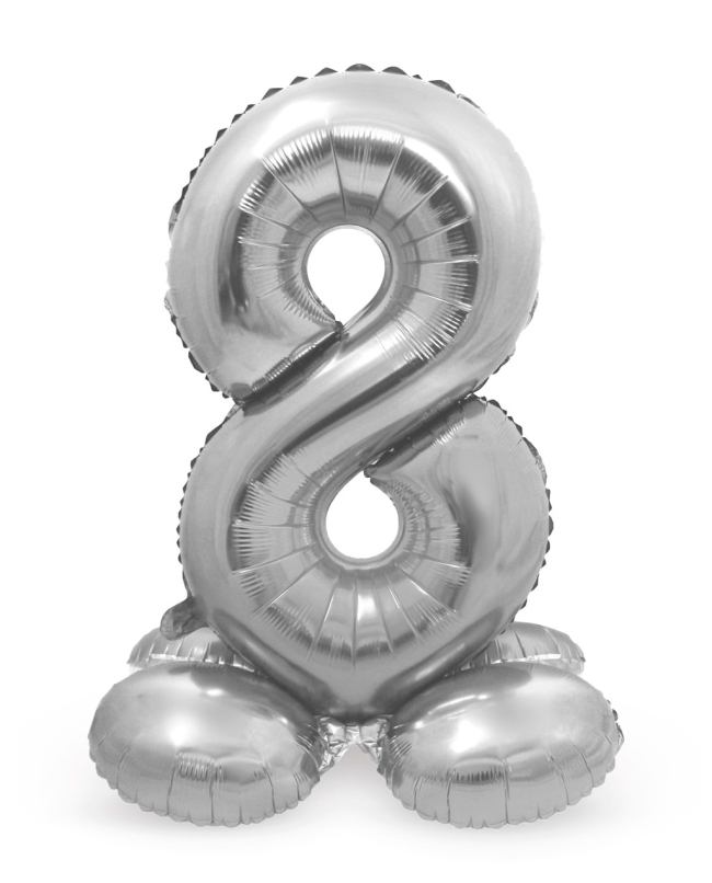 Forma Pie Numero 8 Plata 72cm