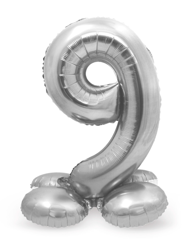 Forma Pie Numero 9 Plata 72cm