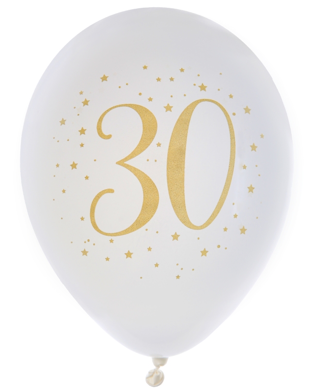 Globos Latex Numero 30 Oro 23cm Latex ***OFERTA DTO NO ACUMULABLE