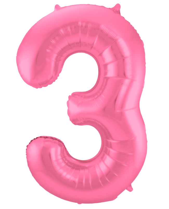 Forma Numero 3 Rosa Metal Mate 86cm ***OFERTA DTO NO ACUMULABLE