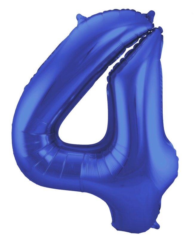 Forma Numero 4 Azul Metal Mate 86cm ***OFERTA DTO NO ACUMULABLE