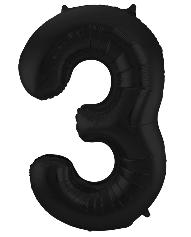 Forma Numero 3 Negro Metal Mate 86cm ***OFERTA DTO NO ACUMULABLE