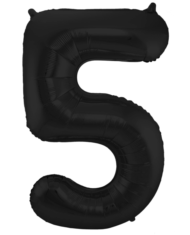 Forma Numero 5 Negro Metal Mate 86cm ***OFERTA DTO NO ACUMULABLE