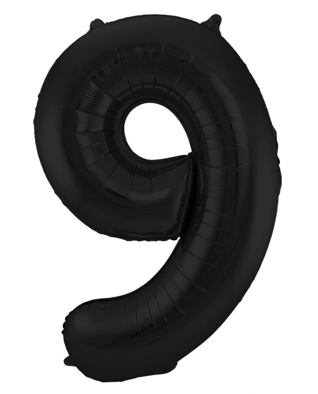 Forma Numero 9 Negro Metal Mate 86cm ***OFERTA DTO NO ACUMULABLE