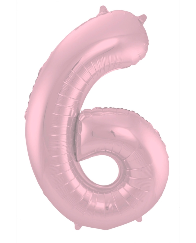 Forma Numero 6 Rosa Pastel Metal 86cm ***OFERTA DTO NO ACUMULABLE