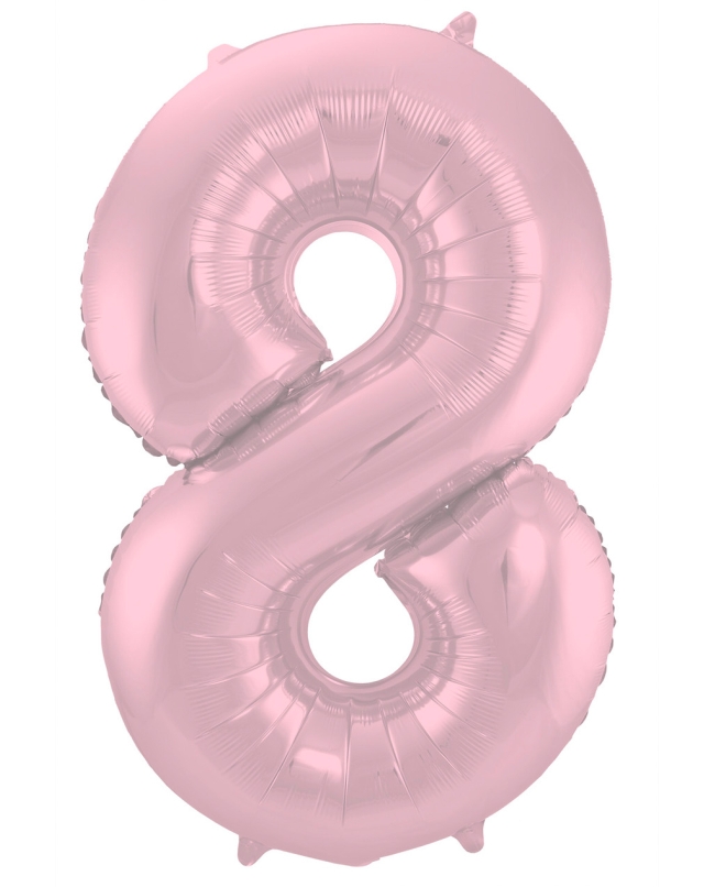 Forma Numero 8 Rosa Pastel Metal 86cm ***OFERTA DTO NO ACUMULABLE