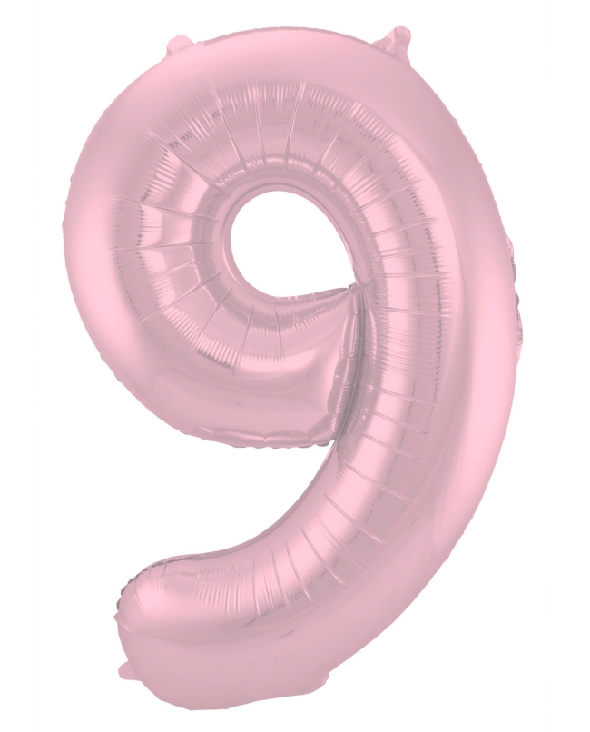 Forma Numero 9 Rosa Pastel Metal 86cm ***OFERTA DTO NO ACUMULABLE