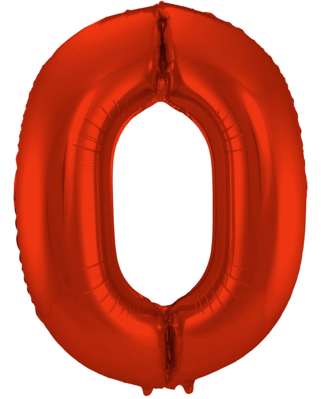 Forma Numero 0 Rojo Metal Mate 86cm ***OFERTA DTO NO ACUMULABLE