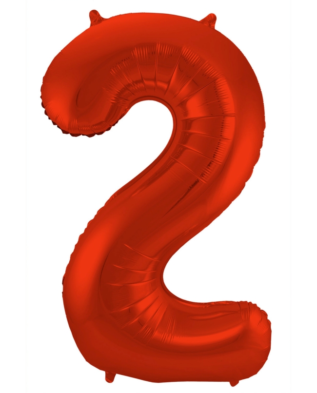 Forma Numero 2 Rojo Metal Mate 86cm ***OFERTA DTO NO ACUMULABLE
