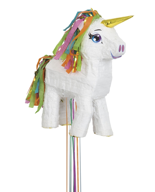 Piñata 3D Tirar Unicornio Blanco 56X29cm