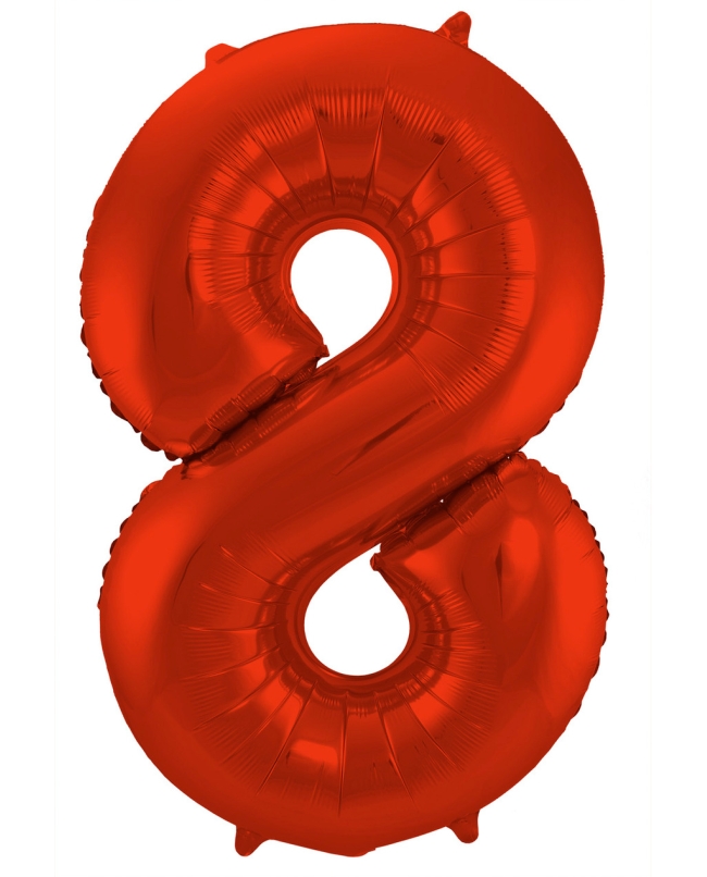 Forma Numero 8 Rojo Metal Mate 86cm ***OFERTA DTO NO ACUMULABLE