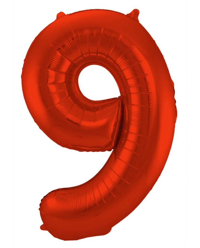 Forma Numero 9 Rojo Metal Mate 86cm ***OFERTA DTO NO ACUMULABLE