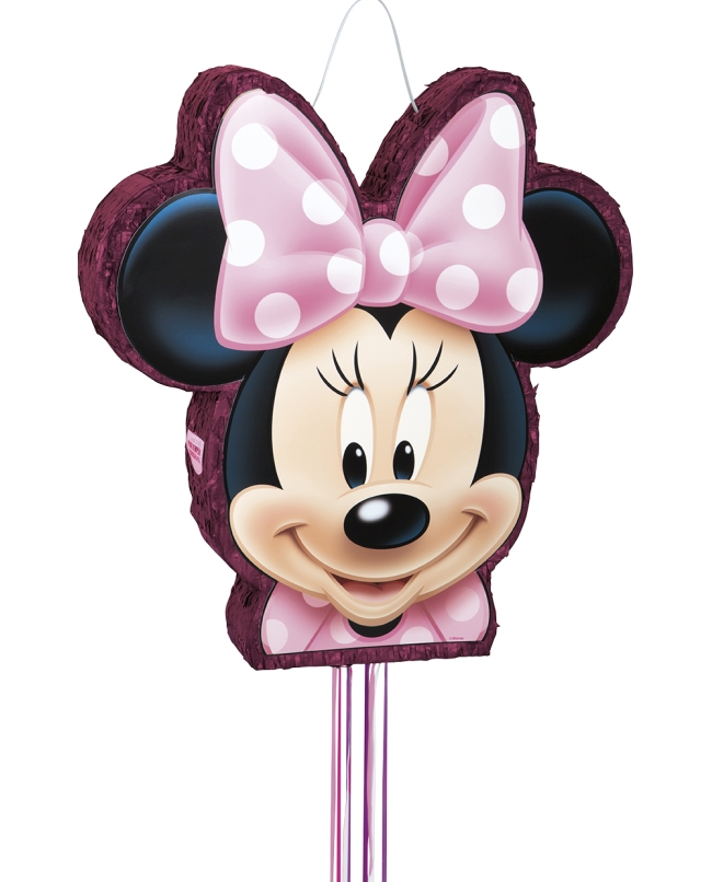 Piñata Plana Tirar Forma Minnie Mouse 51X46cm