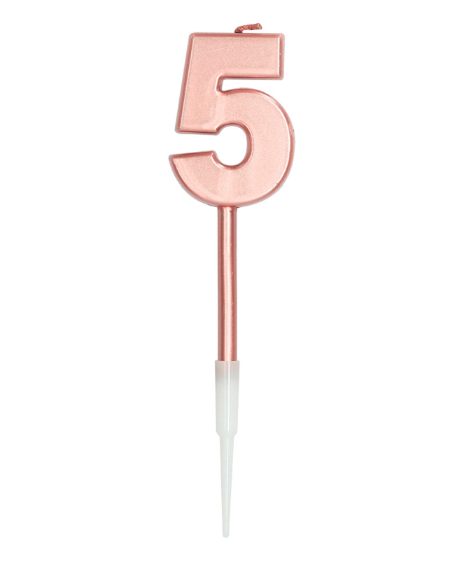 Vela Nº 5 Oro Rosa Metal