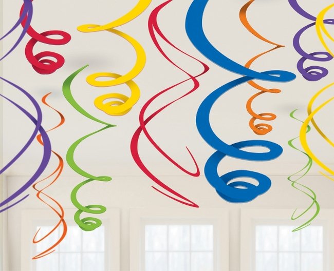 Decoracion Colgante Rainbow Hanging Swirls Decorations 55cm 