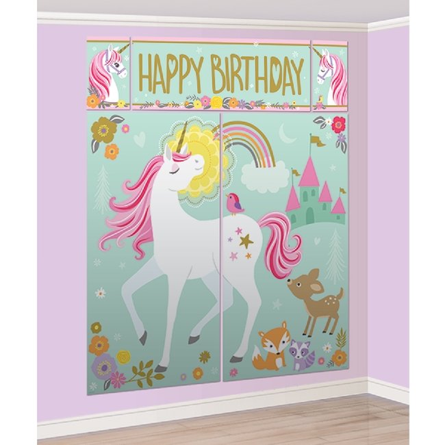 Decor. De Pared Magical Unicorn Kit Acc. Fotos