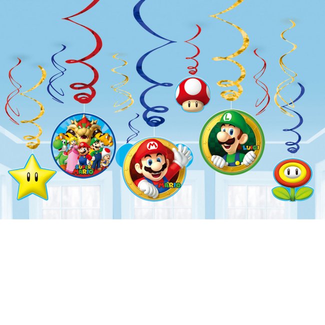Remolinos Colgantes decorativos Super Mario