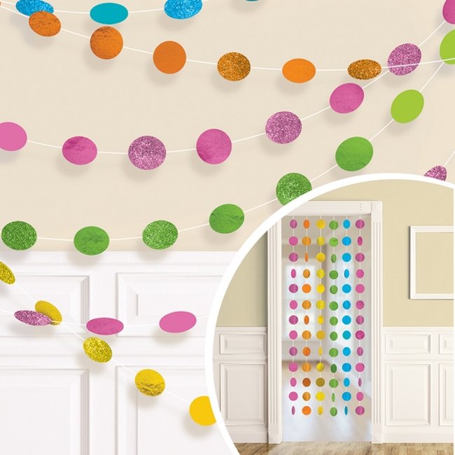 Cuerdas brillantes multicolore para decorar-2,1m